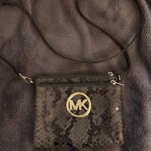 Michael Kors Black and Gray Crossbody Bag